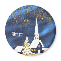 Weihnachtskirche Amen Magnet