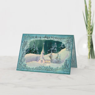 WEIHNACHTSkirche durch SHARON SHARPE Feiertagskarte