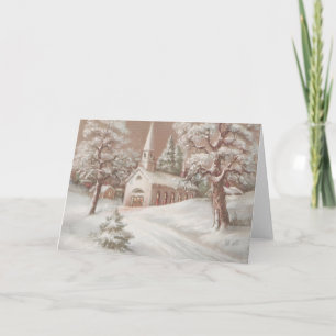 Weihnachtskirche Feiertagskarte