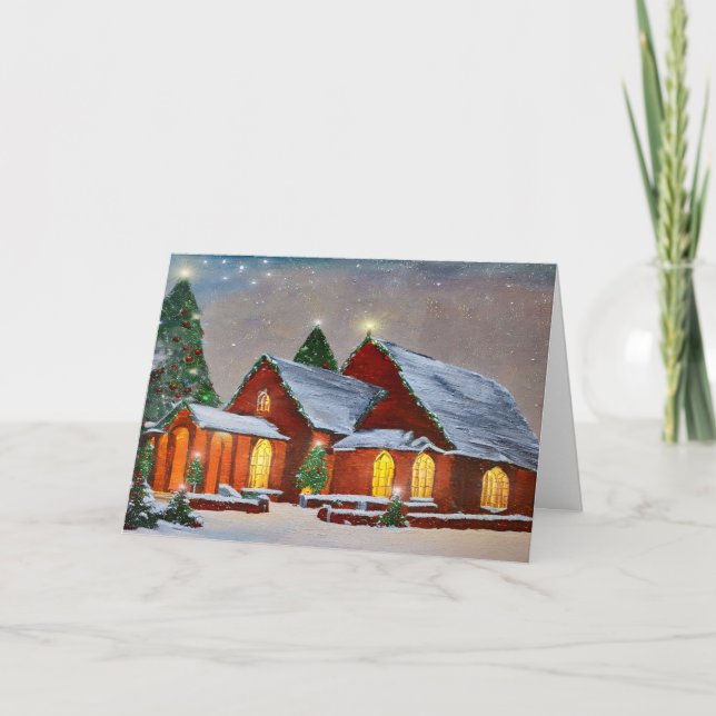 Weihnachtskirche Karte (Vorderseite)