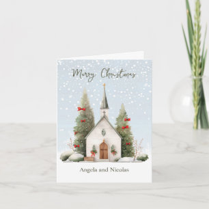 Weihnachtskirche Religiös Karte