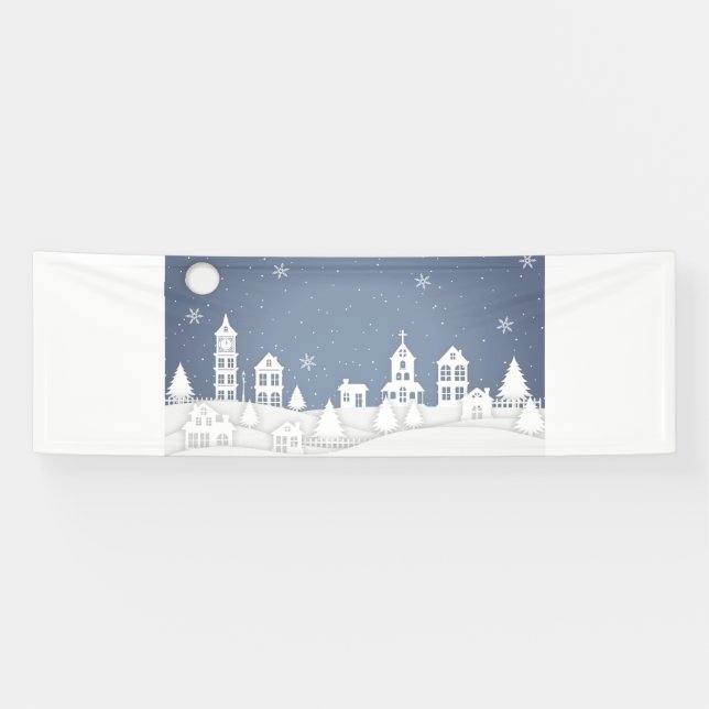 Weihnachtskirchenlandschaft Banner (Horizontal)