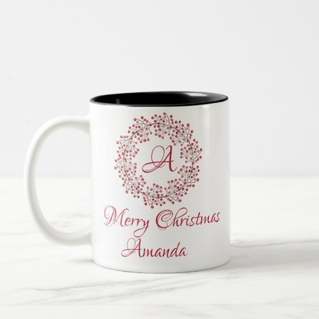Weihnachtskirsche Zweifarbige Tasse (Links)
