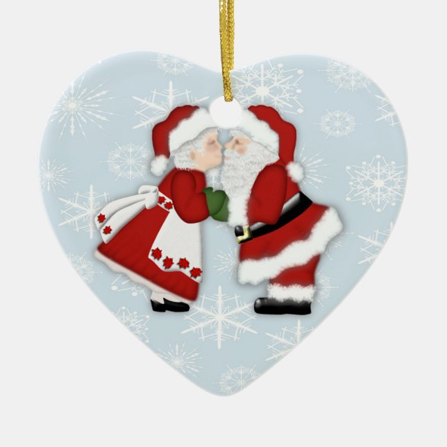 Weihnachtskiss Keramikornament (Vorne)
