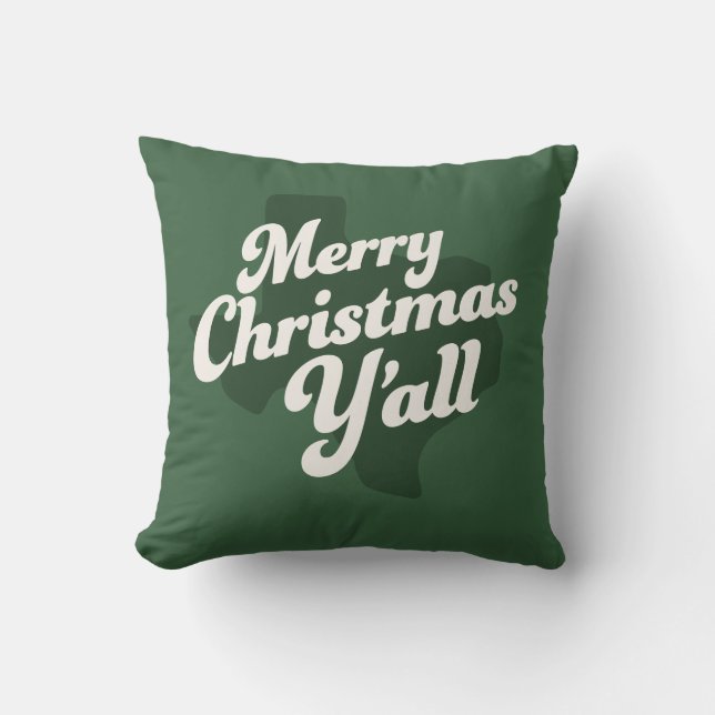 Weihnachtskissen *Frohe Weihnachten Y'all* Kissen (Vorderseite)