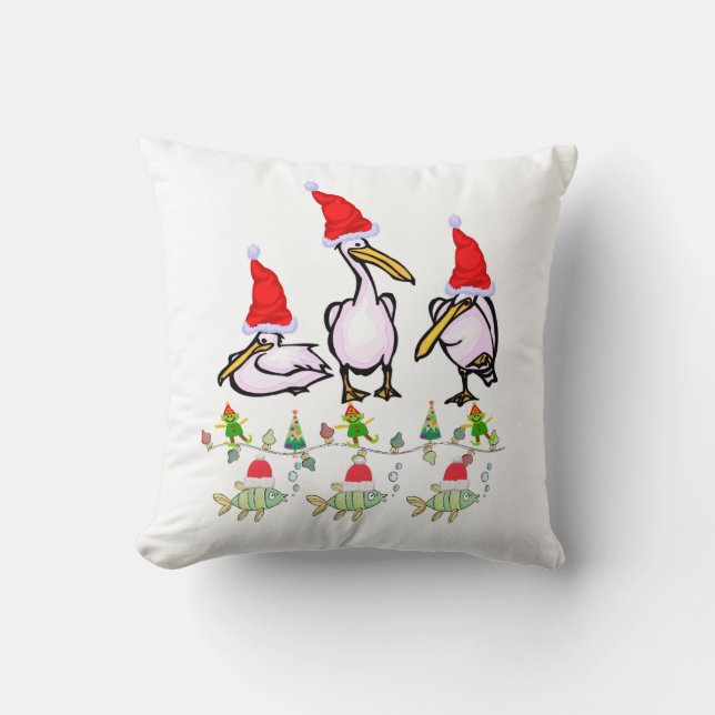 Weihnachtskissen, Pelikanisch Kissen (Vorderseite)