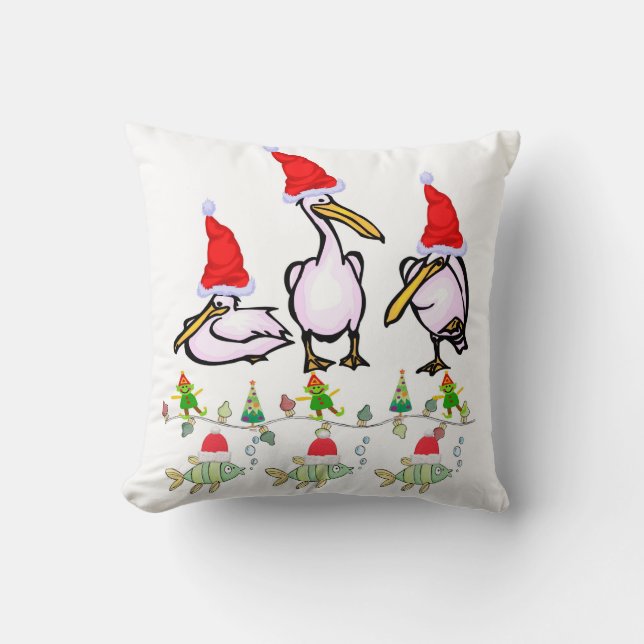 Weihnachtskissen, Pelikanisch Kissen (Vorderseite)