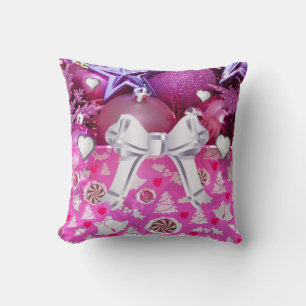 Weihnachtskissen, rosa kissen