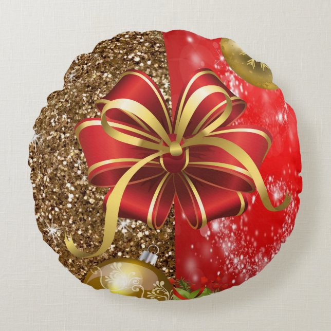 Weihnachtskissen Rundes Kissen (Vorderseite)