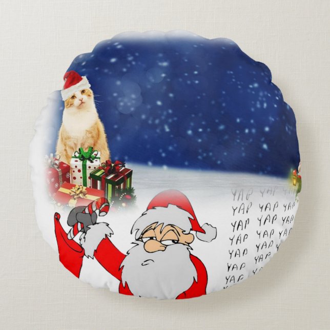 Weihnachtskissen Rundes Kissen (Vorderseite)