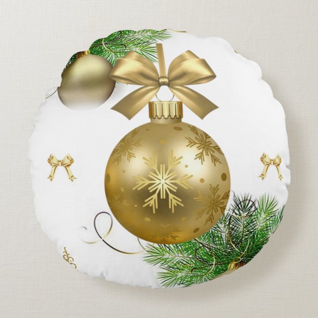 Weihnachtskissen Rundes Kissen (Vorderseite)