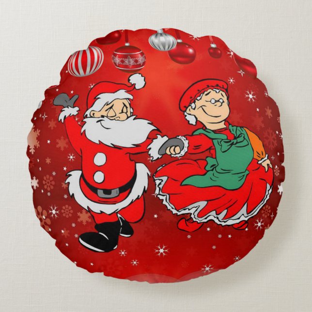 Weihnachtskissen Rundes Kissen (Vorderseite)