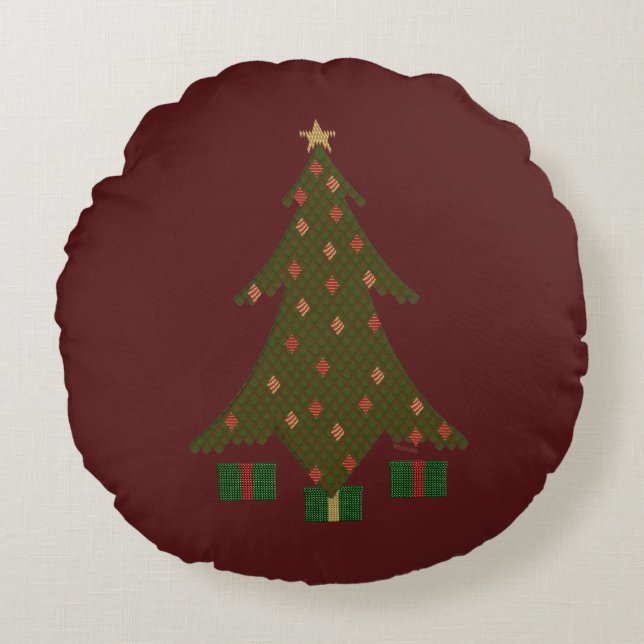 Weihnachtskissen Rundes Kissen (Vorderseite)