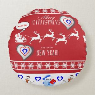 Weihnachtskissen Rundes Kissen