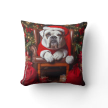 Weihnachtskissen von Bulldoggen