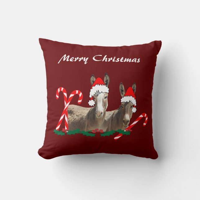 Weihnachtskissen, Wildtiere, Esel Kissen (Vorderseite)