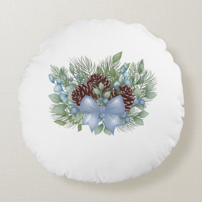 Weihnachtskissendesign Rundes Kissen (Vorderseite)