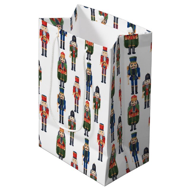 Weihnachtskitschige gekachelt mittlere geschenktüte (Vorderseite Schrägansicht)