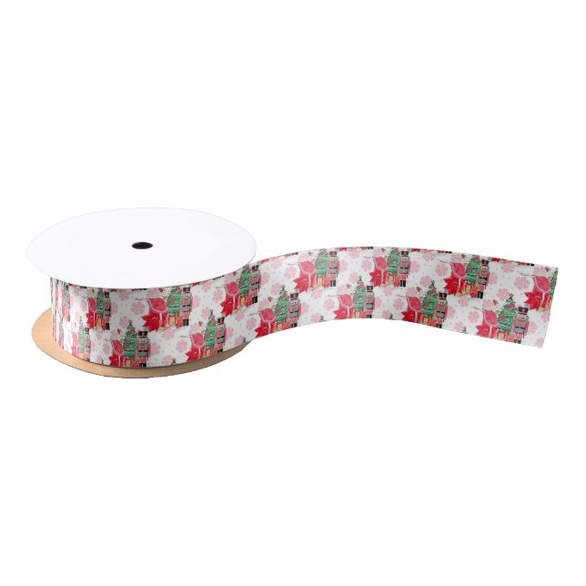 Weihnachtskitschigkeit mit gefliestem Muster Satinband (Spule)