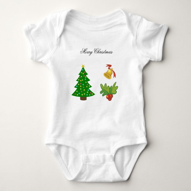 Weihnachtskittel Baby Strampler (Vorderseite)