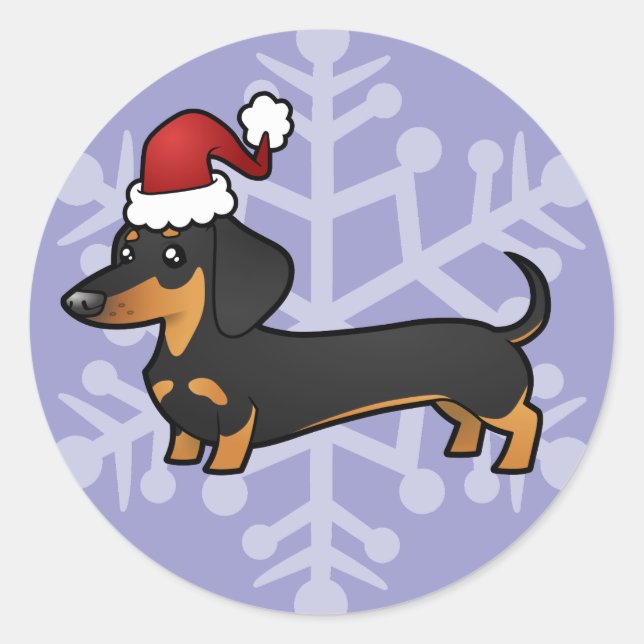 Weihnachtskittel (glatter Mantel) Runder Aufkleber (Vorderseite)