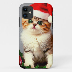 Weihnachtskitten in Weihnachtsmannmütze Case-Mate iPhone Hülle