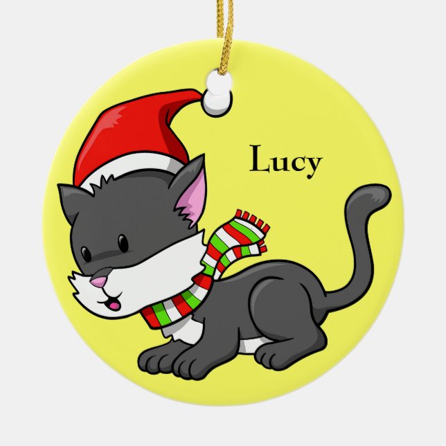 Weihnachtskitty "Lucy" Ornament (Vorne)