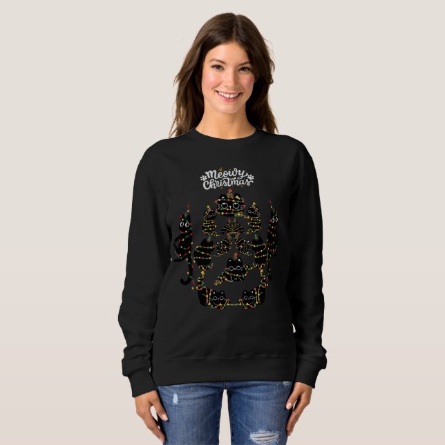 Weihnachtskitty Sweatshirt (Vorne ganz)