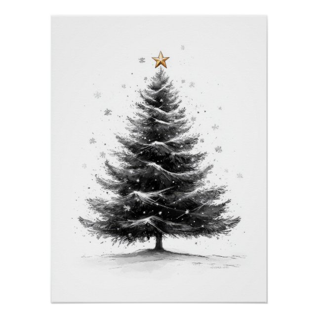 Weihnachtskizze Poster (Vorderseite)