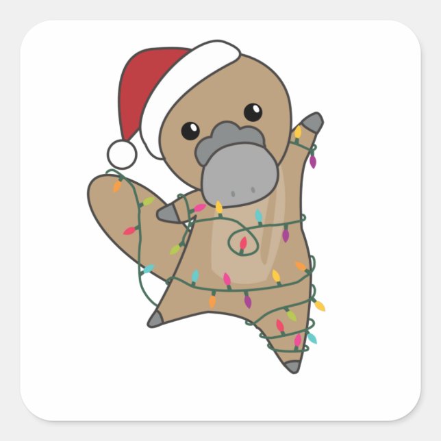 Weihnachtsklammern Quadratischer Aufkleber (Vorderseite)