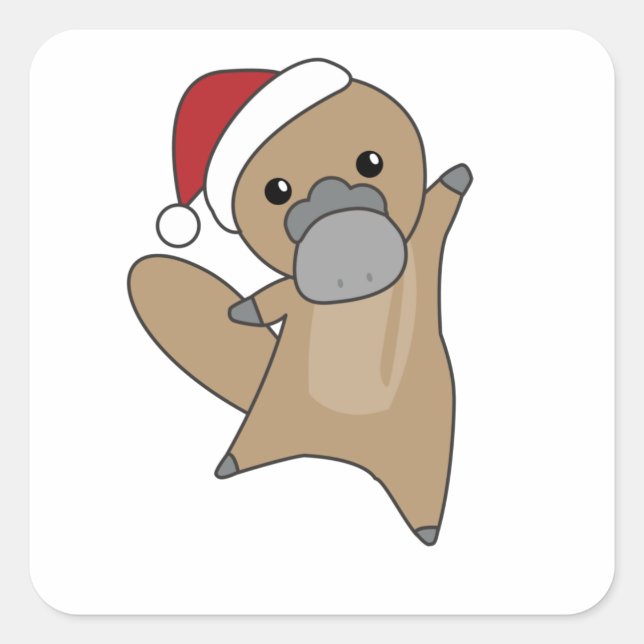 Weihnachtsklammern Quadratischer Aufkleber (Vorderseite)