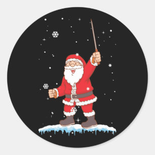 Weihnachtsklaus zum Weihnachtsgottessport Runder Aufkleber