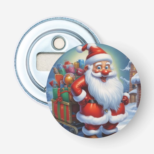 Weihnachtsklauseln Frohe Weihnachten - Neues Jahr Flaschenöffner (Vorderseite)