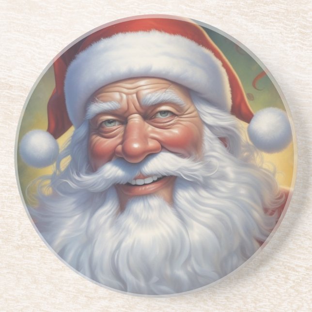 Weihnachtsklauseln Frohe Weihnachten - Neues Jahr Getränkeuntersetzer (Vorne)