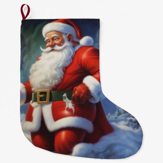 Weihnachtsklauseln Frohe Weihnachten - Neues Jahr Großer Weihnachtsstrumpf (Vorderseite)