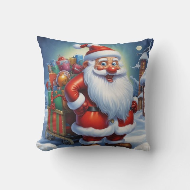 Weihnachtsklauseln Frohe Weihnachten - Neues Jahr Kissen (Vorderseite)