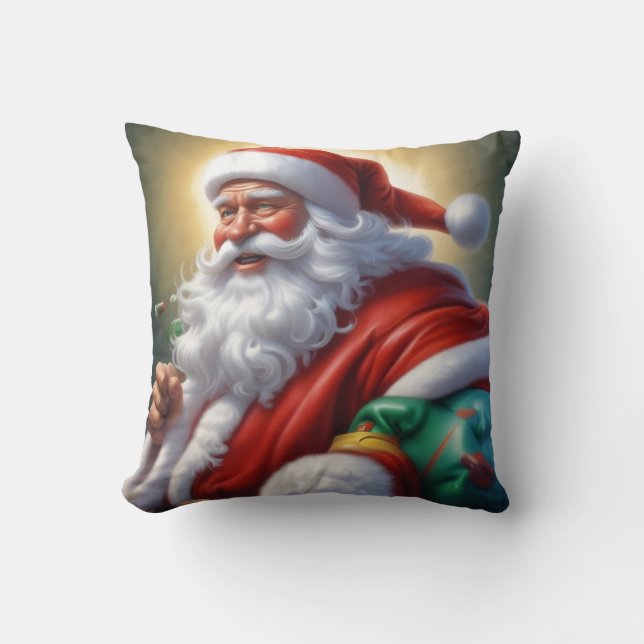 Weihnachtsklauseln Frohe Weihnachten - Neues Jahr Kissen (Vorderseite)