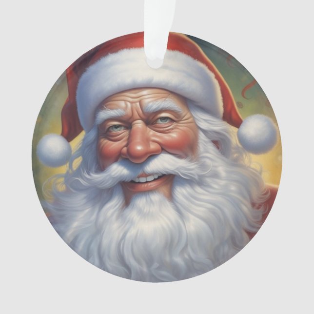 Weihnachtsklauseln Frohe Weihnachten - Neues Jahr Ornament (Vorderseite)