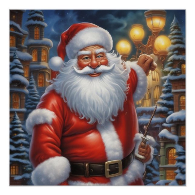 Weihnachtsklauseln Frohe Weihnachten - Neues Jahr Poster (Vorderseite)
