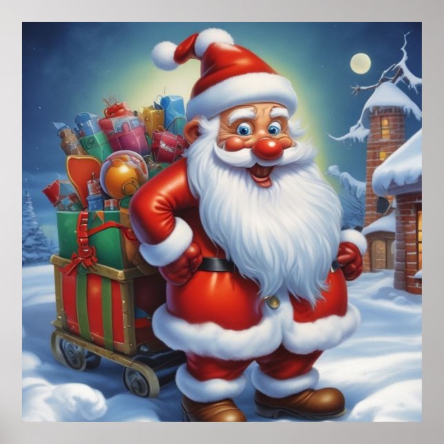Weihnachtsklauseln Frohe Weihnachten - Neues Jahr Poster (Vorne)