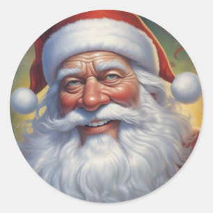Weihnachtsklauseln Frohe Weihnachten - Neues Jahr Runder Aufkleber