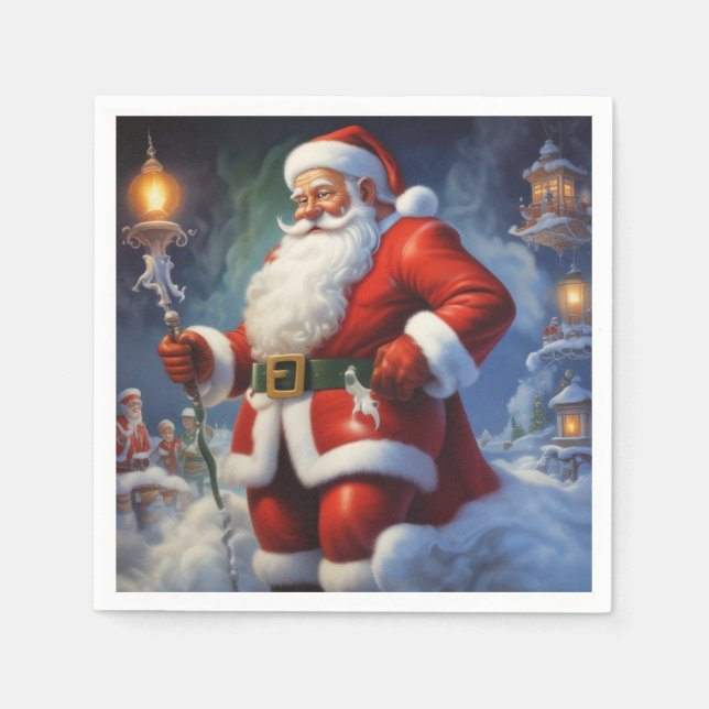 Weihnachtsklauseln Frohe Weihnachten - Neues Jahr Serviette (Vorderseite)