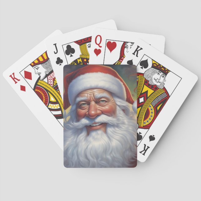 Weihnachtsklauseln Frohe Weihnachten - Neues Jahr Spielkarten (Rückseite)