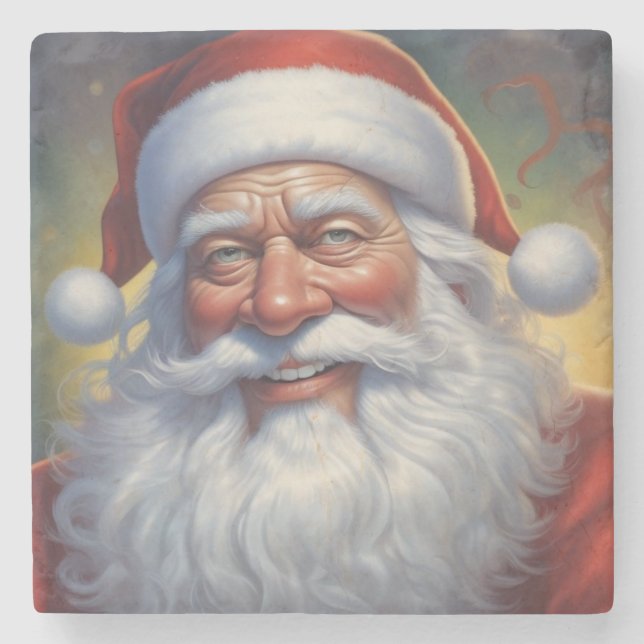 Weihnachtsklauseln Frohe Weihnachten - Neues Jahr Steinuntersetzer (Vorderseite)