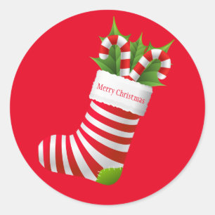Weihnachtskleber für Strümpfe Runder Aufkleber