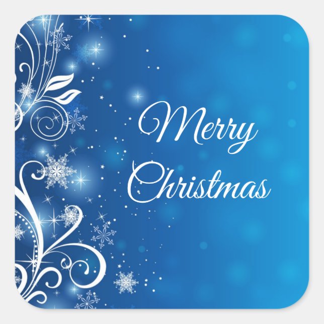 Weihnachtskleber Quadratischer Aufkleber (Vorderseite)