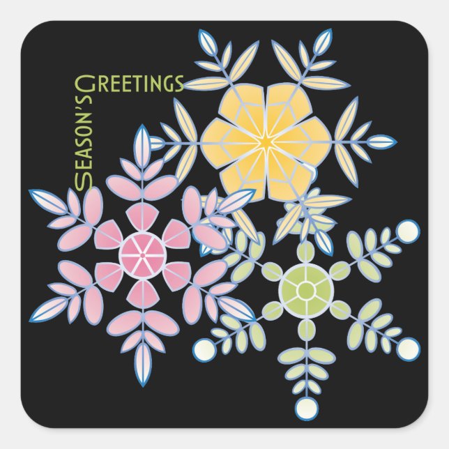 Weihnachtskleber Quadratischer Aufkleber (Vorderseite)