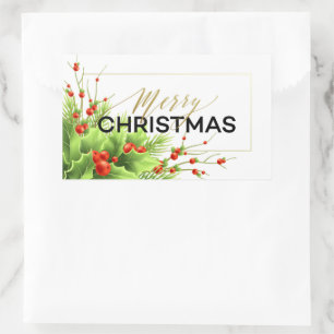 Weihnachtskleber Rechteckiger Aufkleber