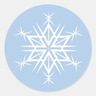 Weihnachtskleber-Snowflake Runder Aufkleber