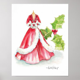 Weihnachtskleid 11x14 von Heather French Henry Poster